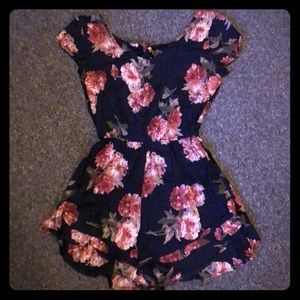 Floral mini romper